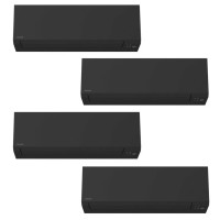 Aparat de aer conditionat multisplit TOSHIBA cu patru unitati interne EDGE Black, trei 9000 BTU si una de 12000 BTU, 3*RAS-B10G3KVSGB-E +1*RAS-B13G3KVSGB-E + RAS-4M27G3AVG-E, wifi integrat, garantie 60 luni, functionare pe incalzire pana la -20C